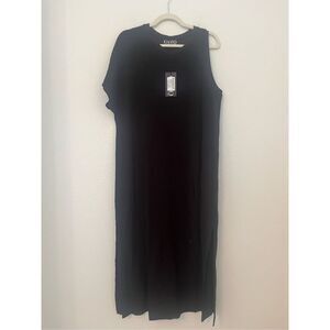 GSTQ Backhand Asymmetric Midi Dress NEW NWT